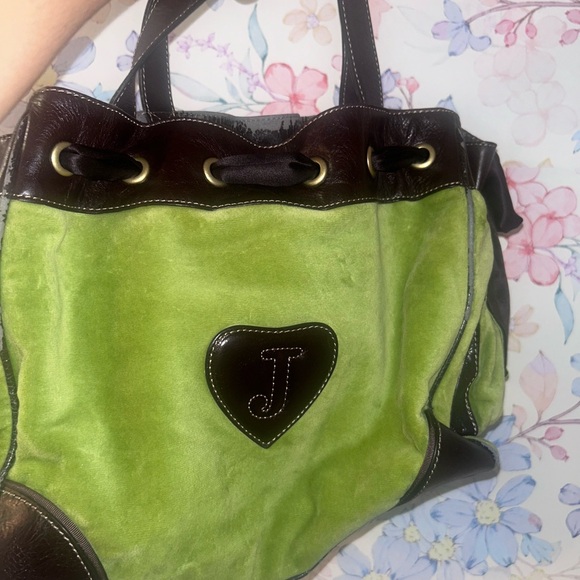 Juicy Couture Lime Green and Black Shoulder Bag - Picture 6 of 11